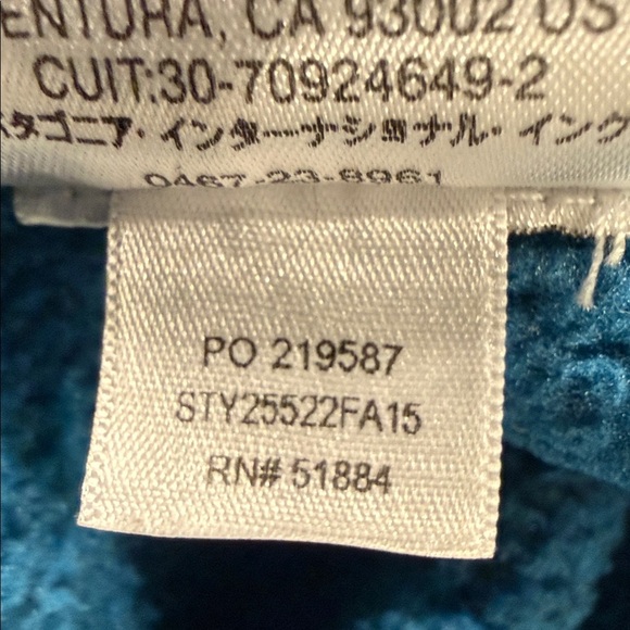 Patagonia Blue Fleece Outdoor Activewear Quarter Zip Sweatshirt Jacket Sz Small - Picture 8 of 9